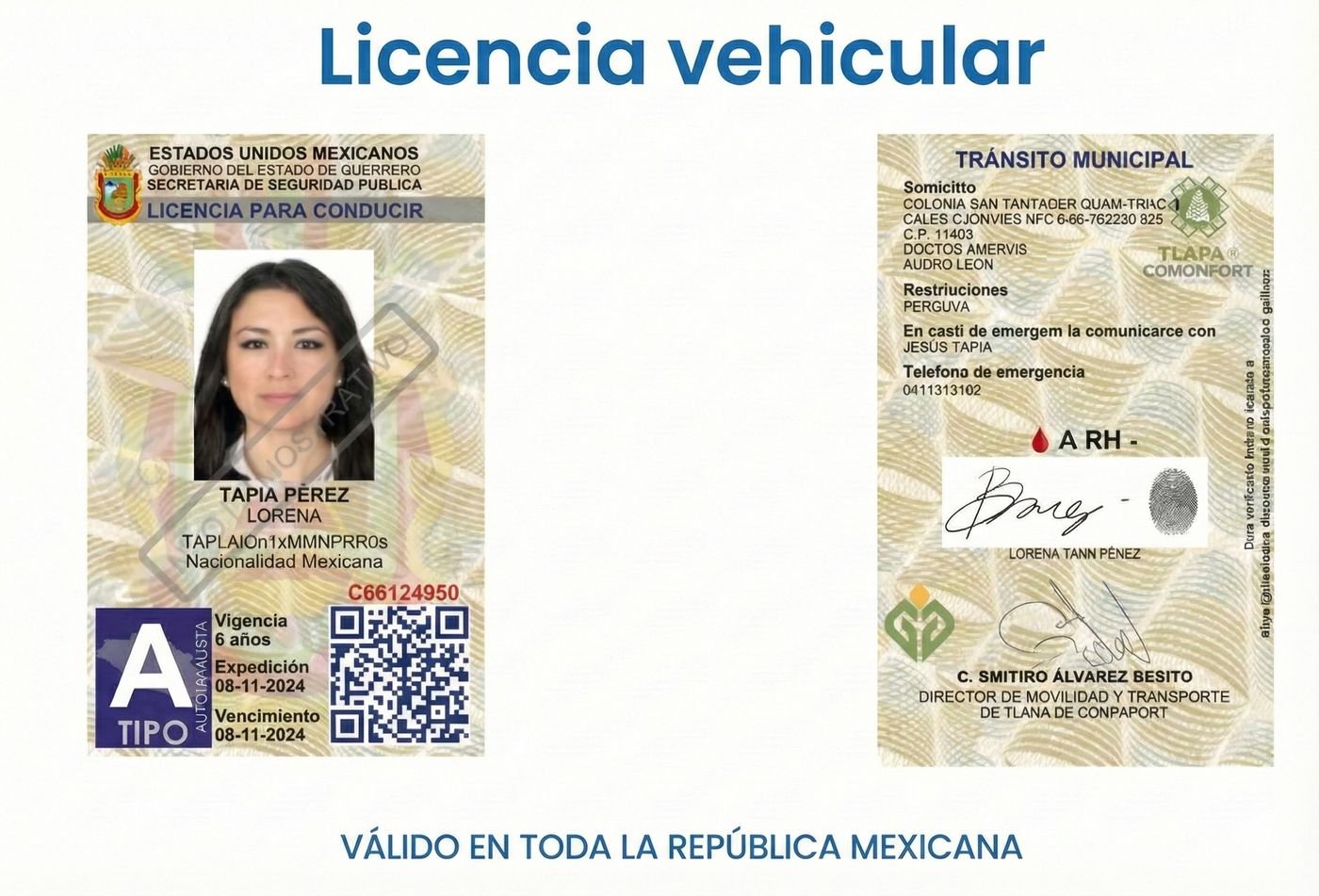 Licencia de Conducir con QR